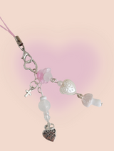 PINK MUSHROOM KEY CHAIN