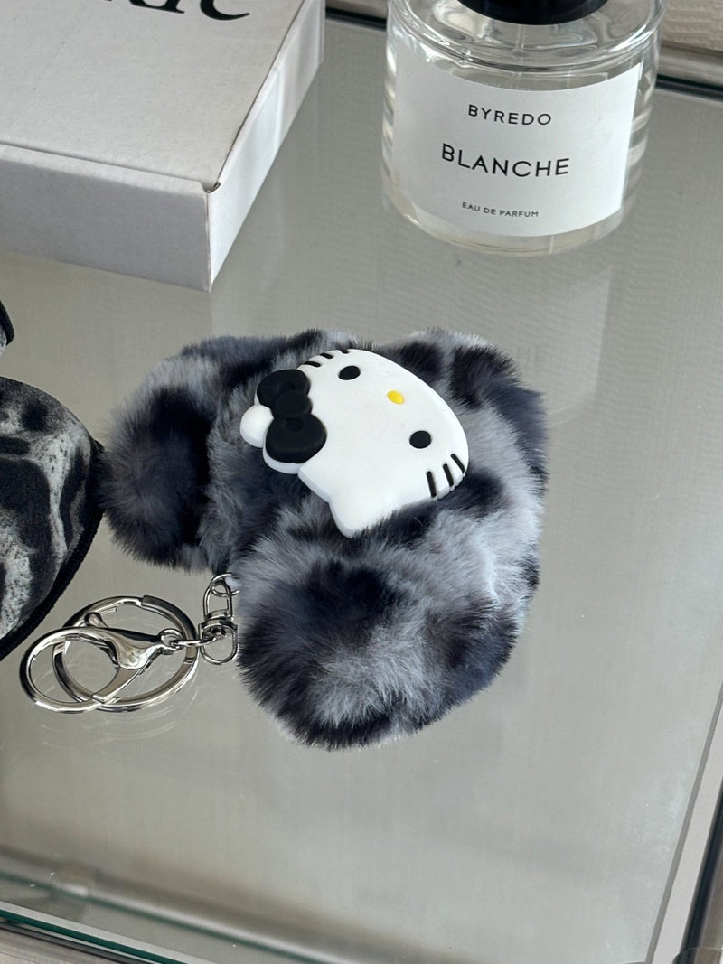 FUR CAT KEY RING