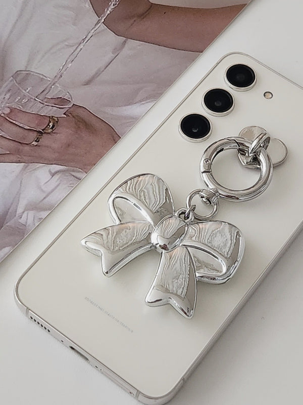 METALLIC RIBBON KEY RING