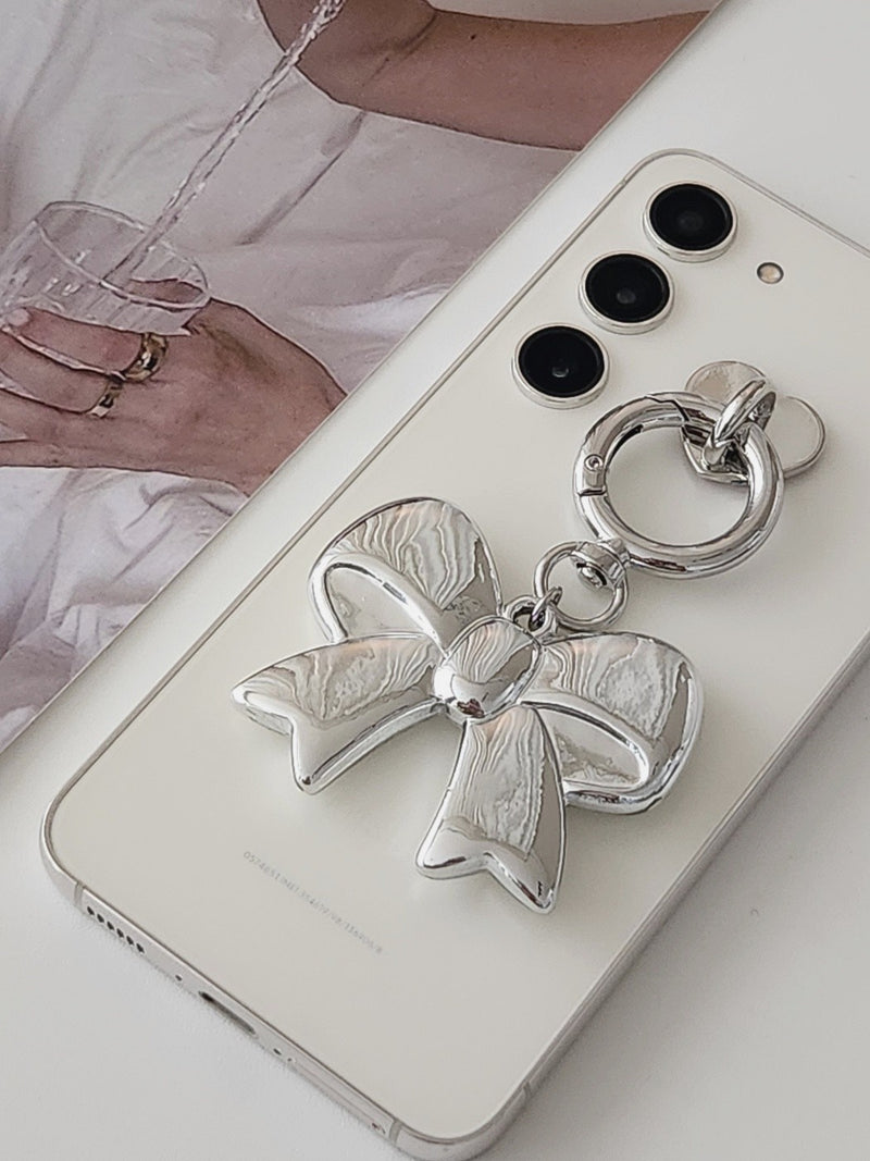 METALLIC RIBBON KEY RING