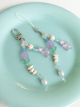 PURPLE FLOWER KEY CHAIN