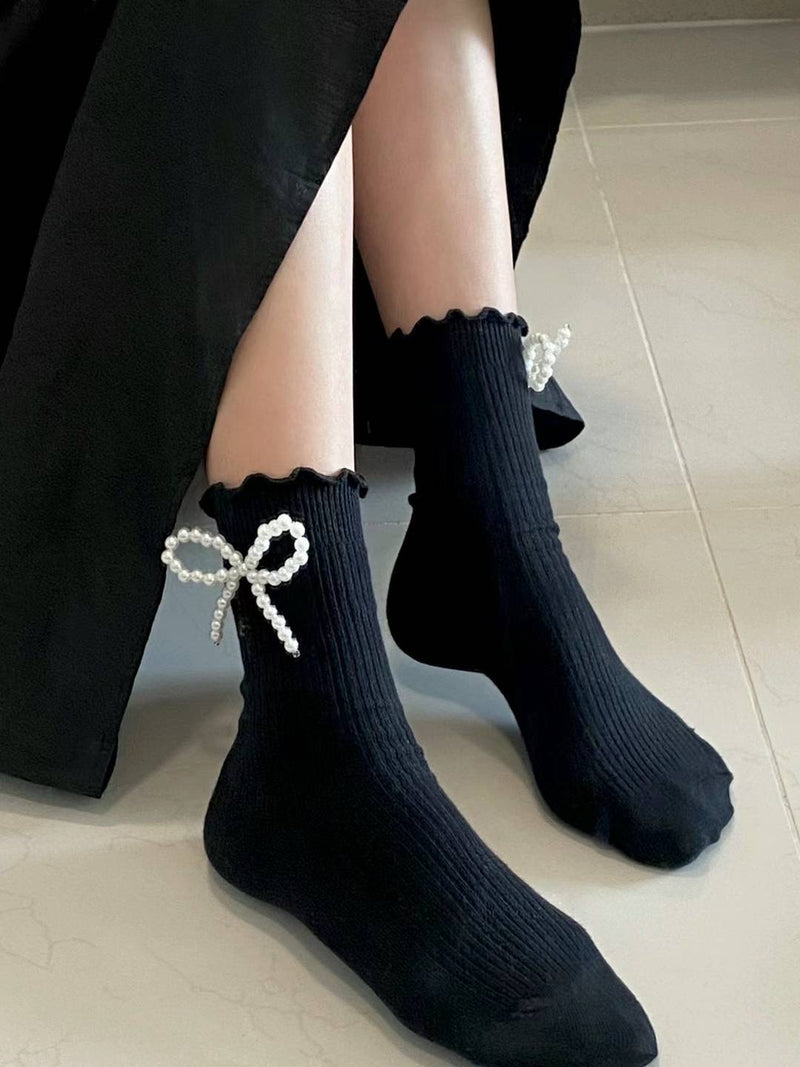 RIBBON PEARL SOCKS