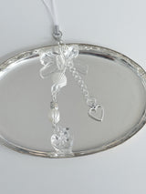 CLEAR RIBBON KEY CHAIN