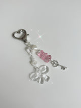 BEAR RIBBON KEY CHAIN