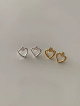HEART HOOP EARRINGS