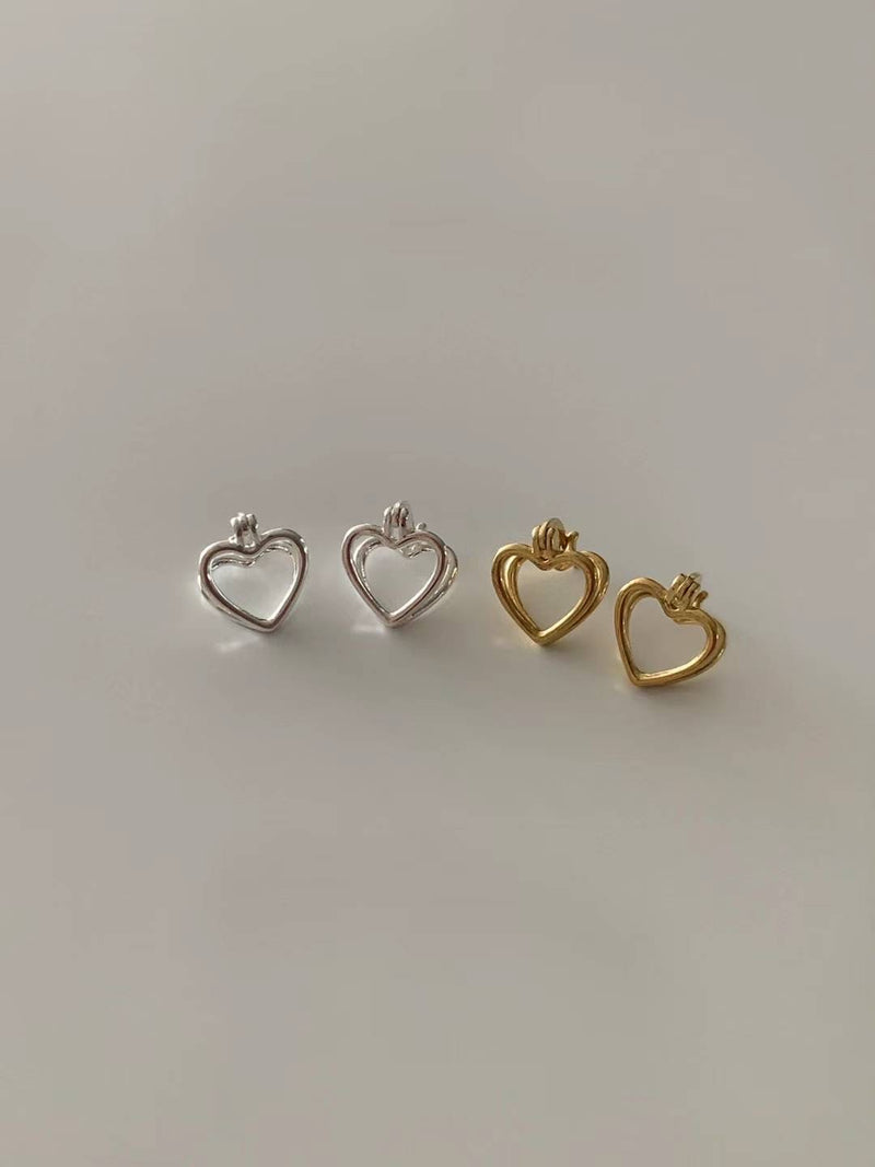 HEART HOOP EARRINGS