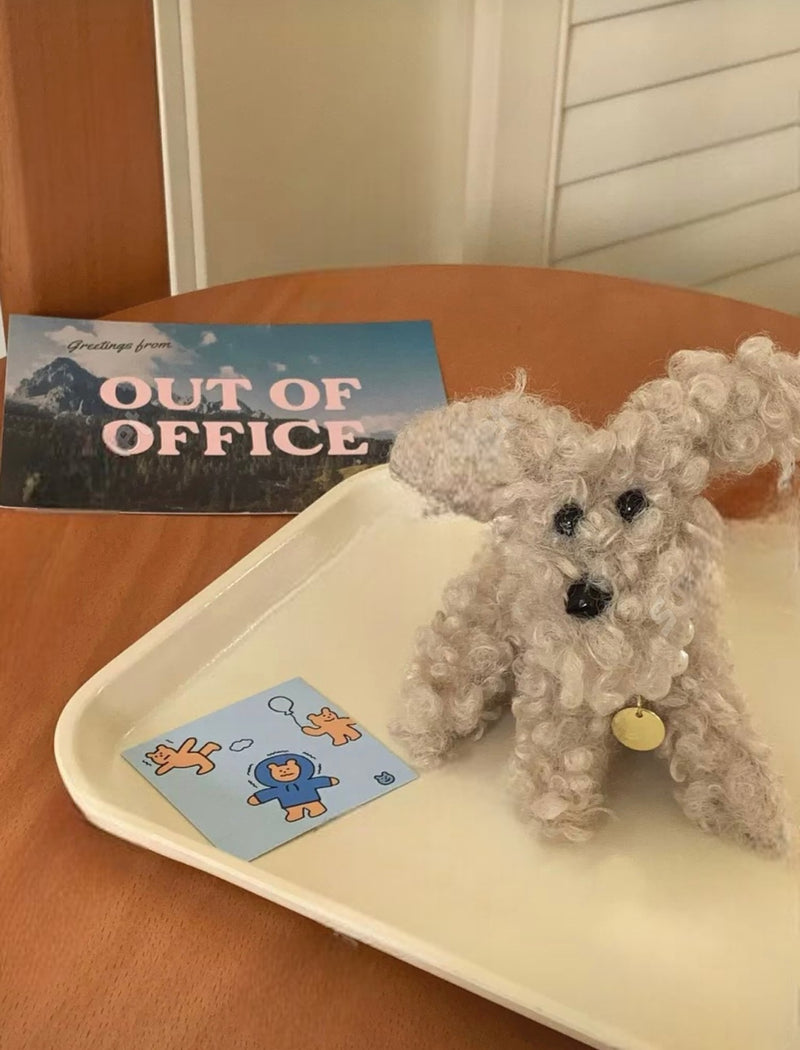 FURRY PEARL KEY RING & BAG CHARM