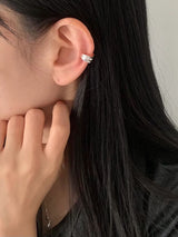WIDE SILVER EAR CUFF