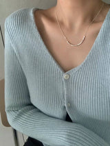 SILVER GRID NECKLACE