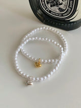 HEART BALL&PEARL BRACELET