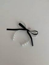 PEARL RIBBON COMBI SHOES CHARM