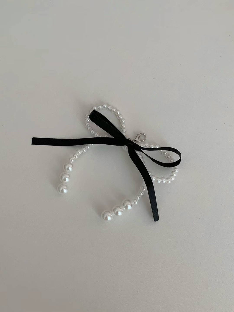 PEARL RIBBON COMBI SHOES CHARM