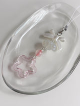 PINK STAR RIBBON KEY CHAIN