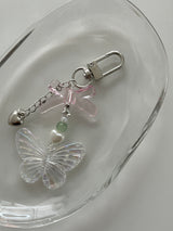 BUTTERFLY RIBBON KEY CHAIN