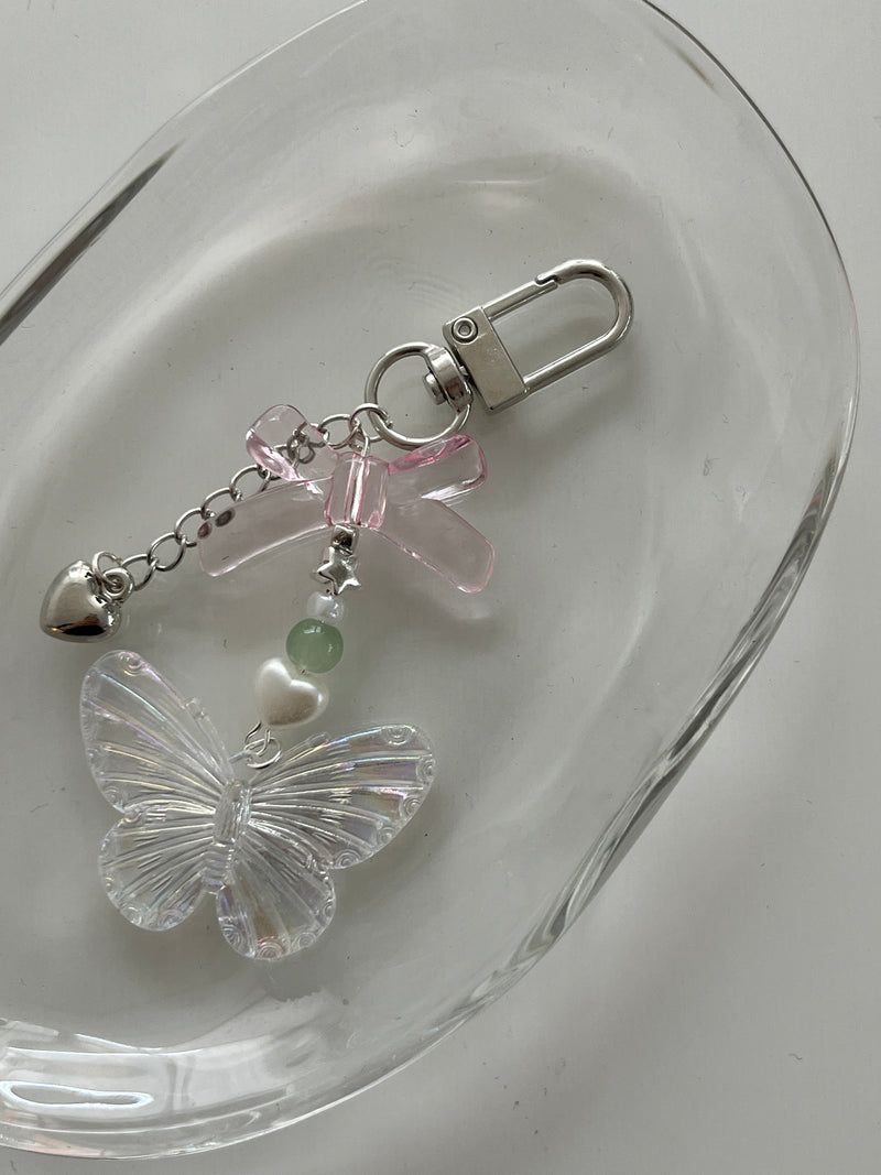 BUTTERFLY RIBBON KEY CHAIN