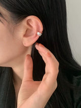 WIDE SILVER EAR CUFF