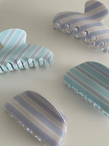 COASTAL BLUE STRIPE HAIR CLAW