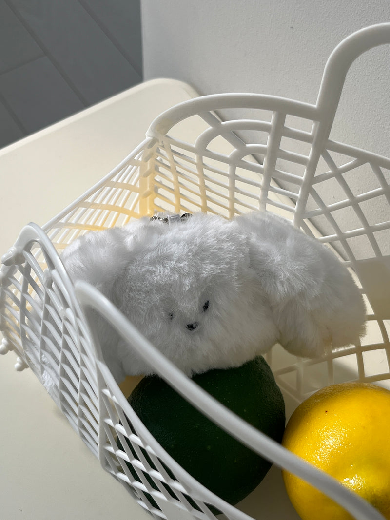 WHITE DOGGY KEY RING
