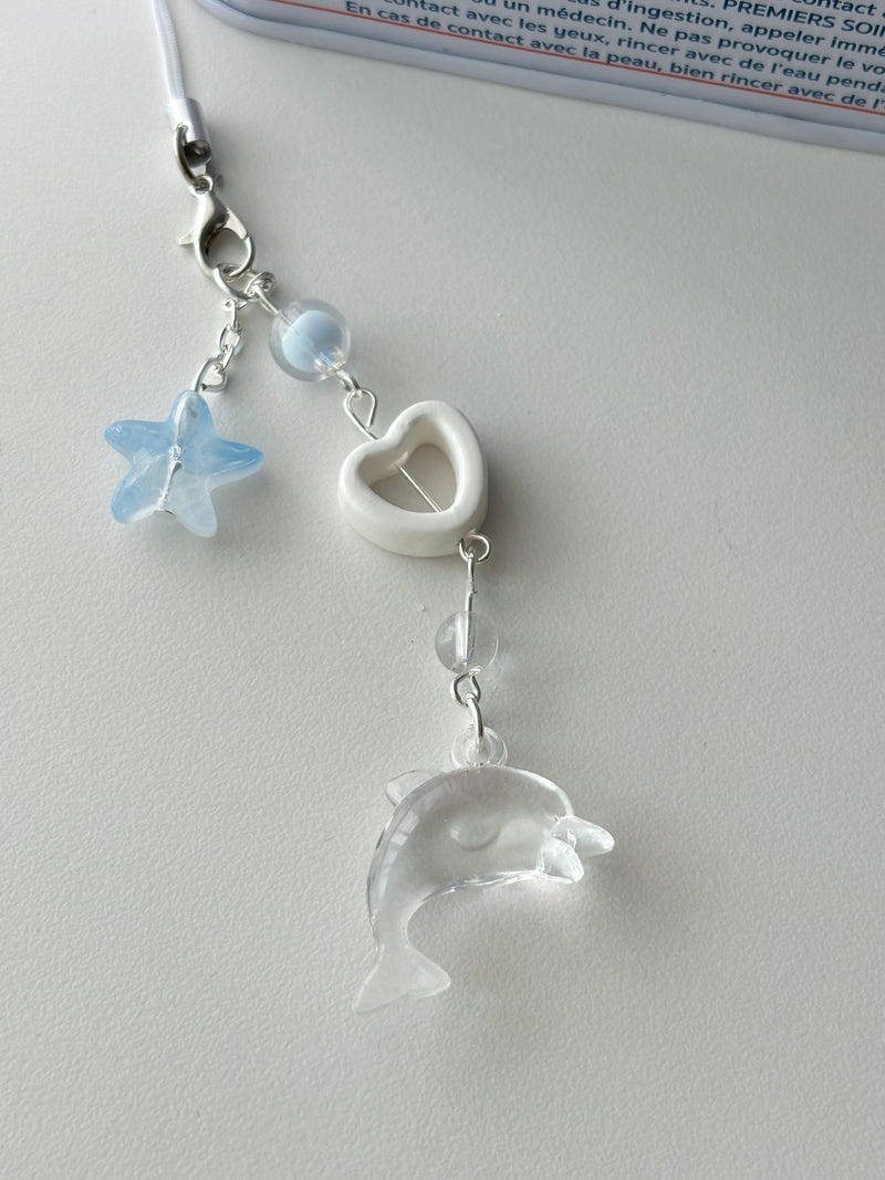 CLEAR DOLPHIN KEY CHAIN