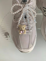 PEARL BIG RIBBON SHOES CHARM