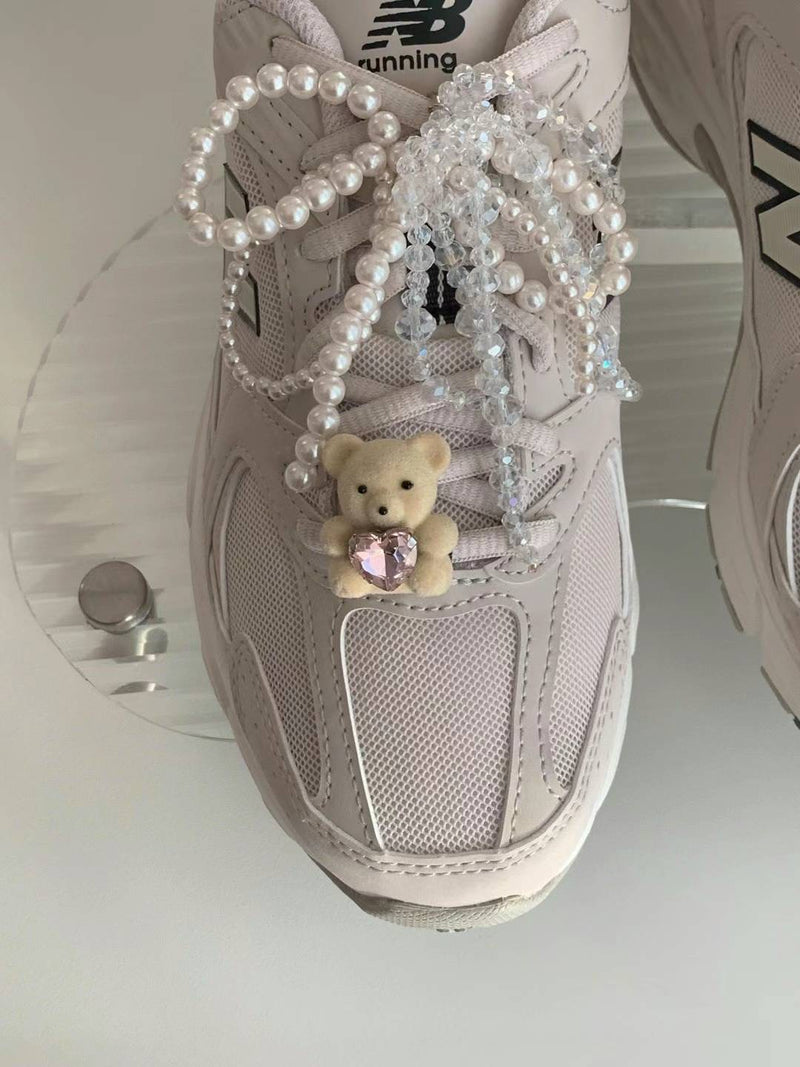 PEARL BIG RIBBON SHOES CHARM