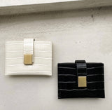 GOLD BUCKLE VERROU CARD WALLET