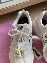 PEARL BIG RIBBON SHOES CHARM