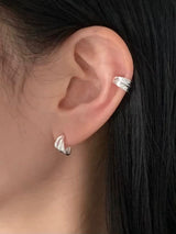 WIDE SILVER EAR CUFF