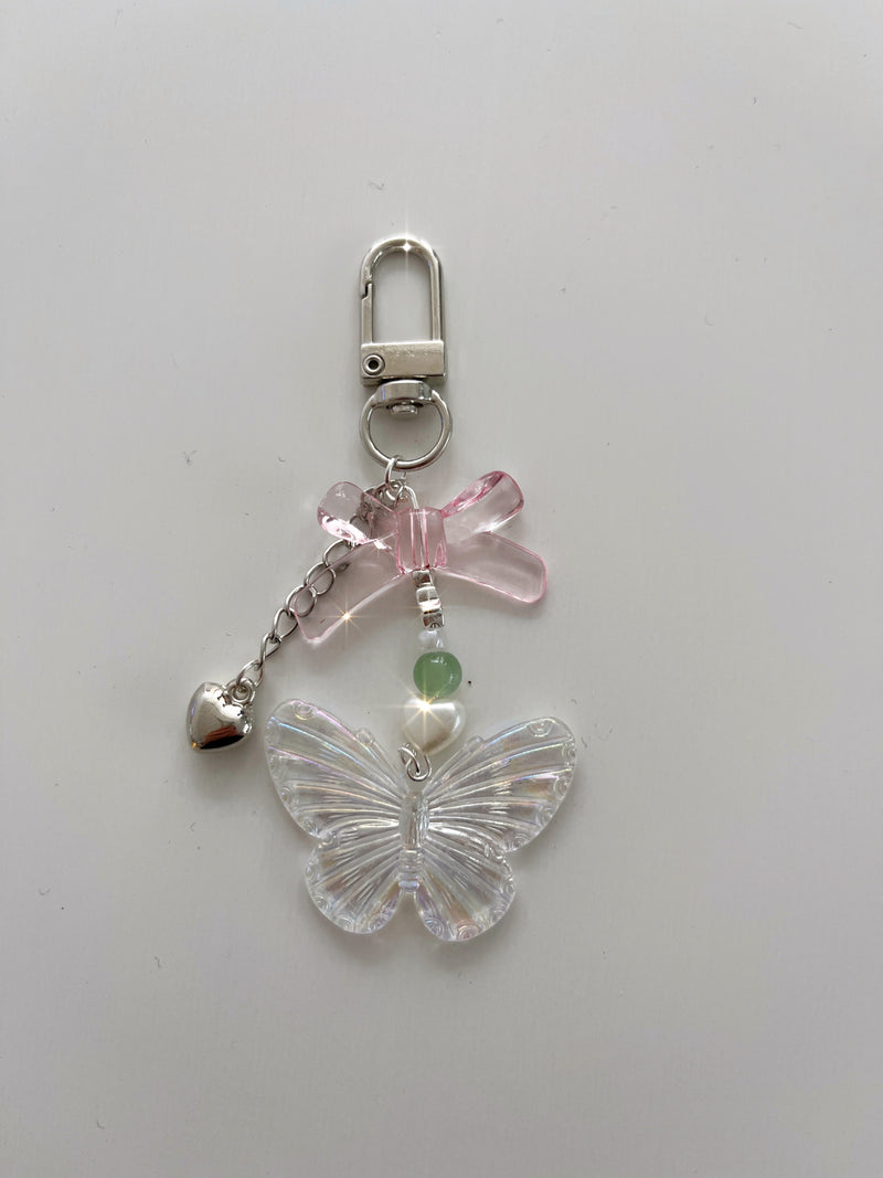 BUTTERFLY RIBBON KEY CHAIN