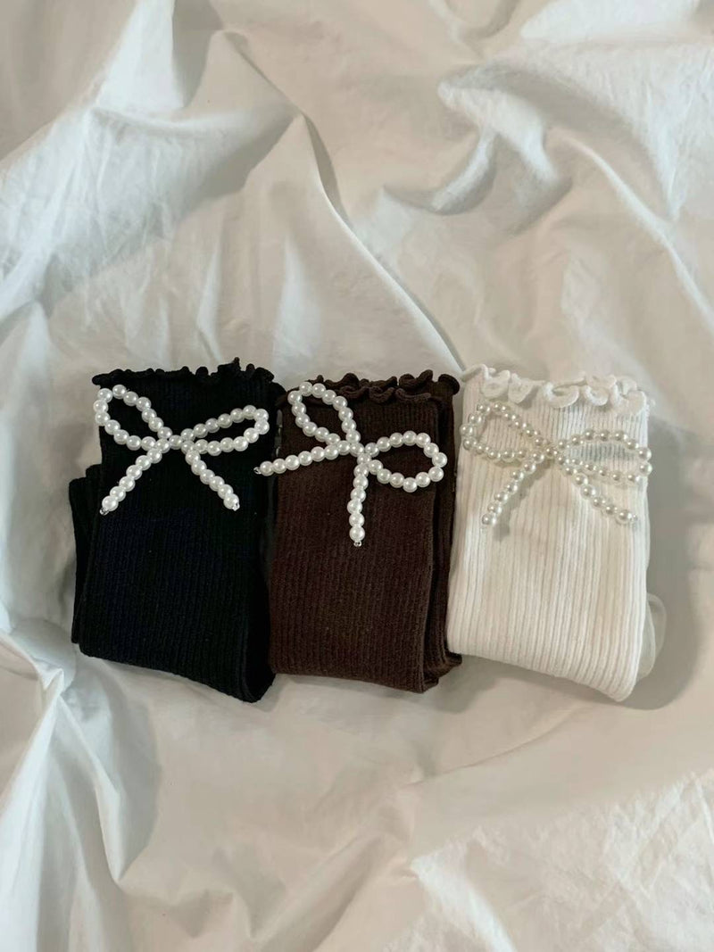 RIBBON PEARL SOCKS