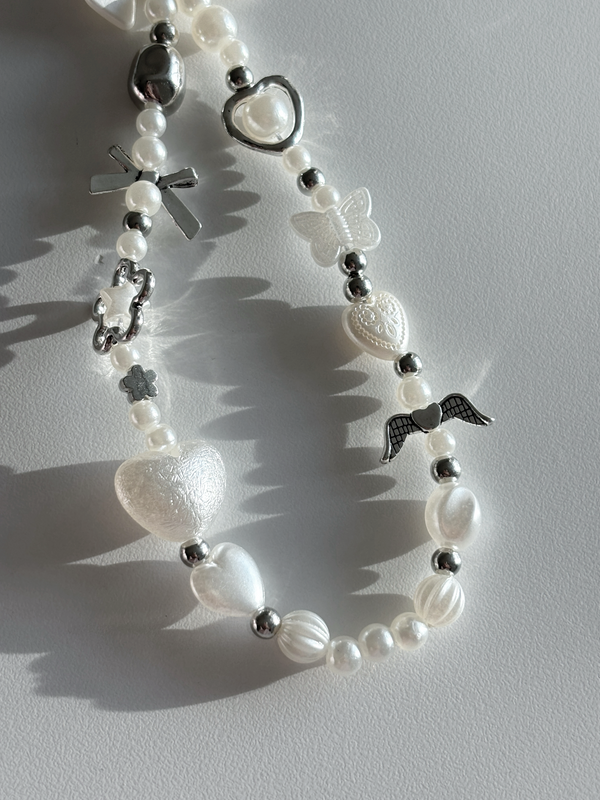 WHITE RIBBON STRAP