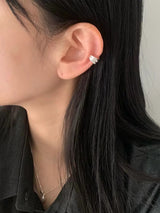 WIDE SILVER EAR CUFF