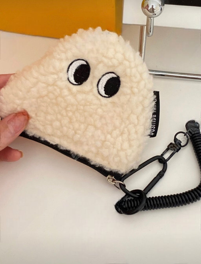 FLUFFY COIN WALLET KEY RING & BAG CHARM