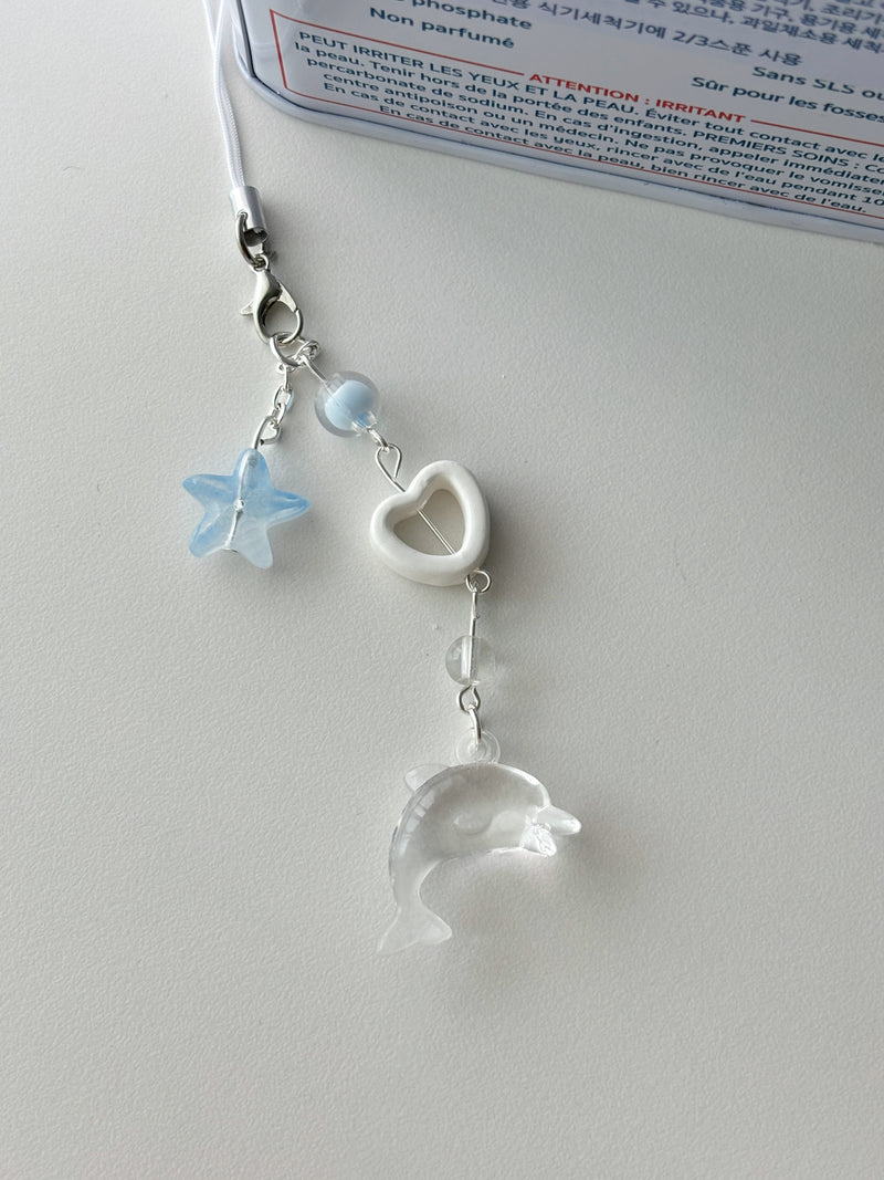 CLEAR DOLPHIN KEY CHAIN