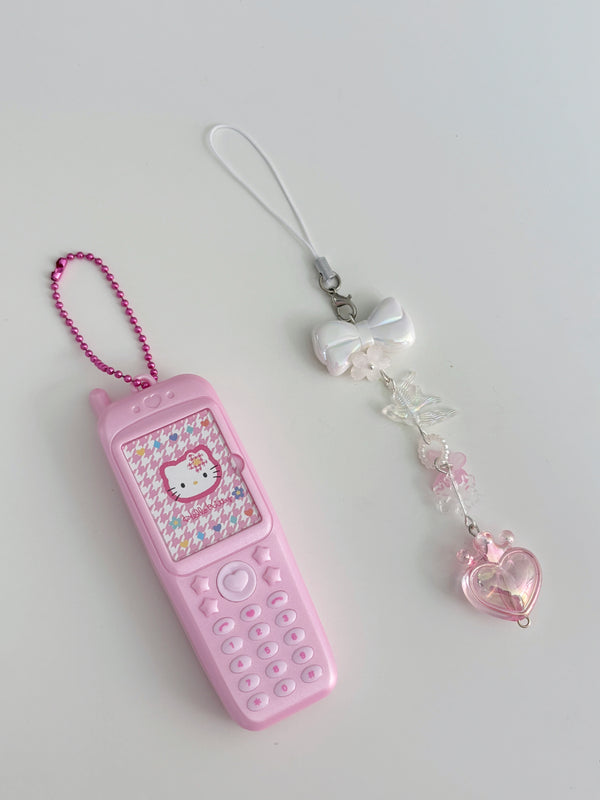 PINK CROWN HEART KEY CHAIN