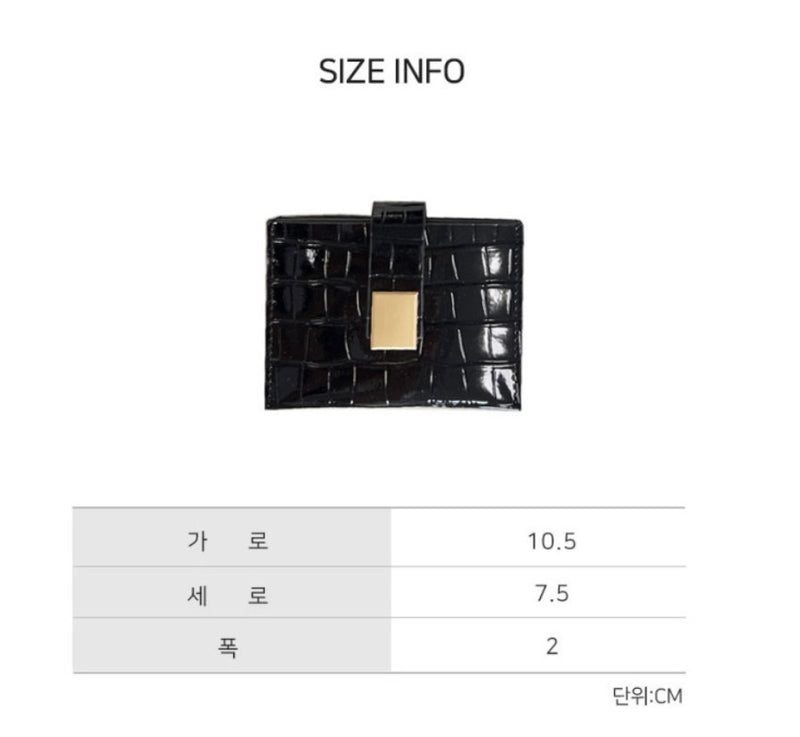 GOLD BUCKLE VERROU CARD WALLET