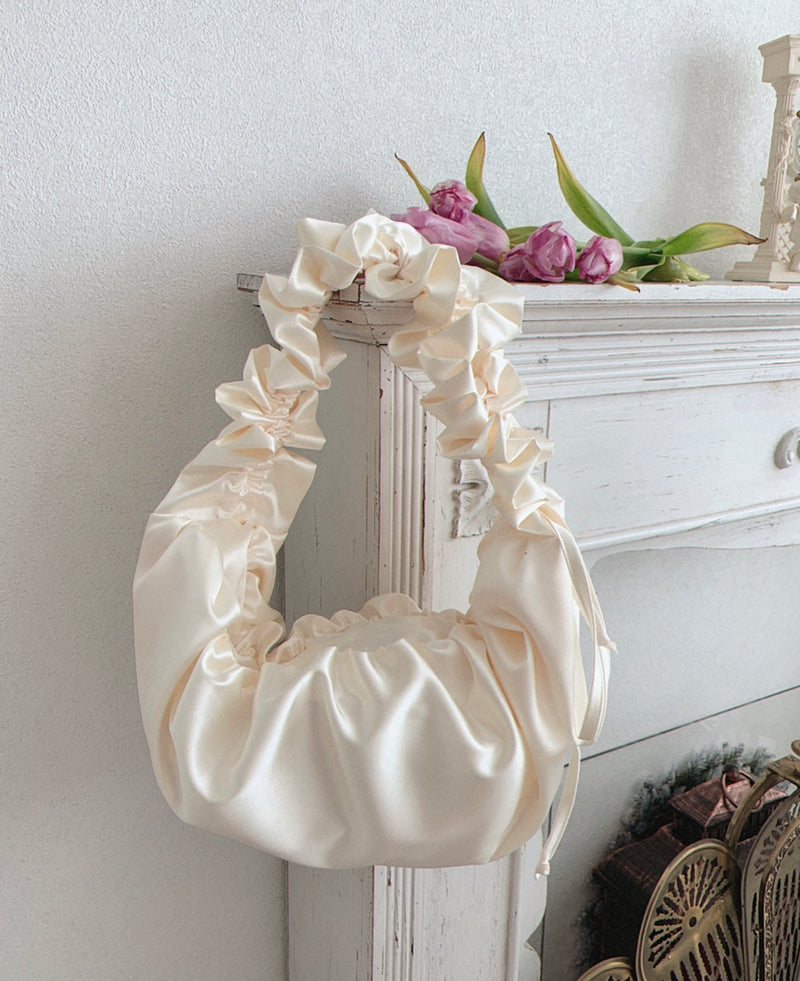 SATIN RUCHED BAG