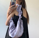SATIN RUCHED BAG