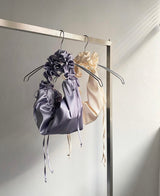 SATIN RUCHED BAG