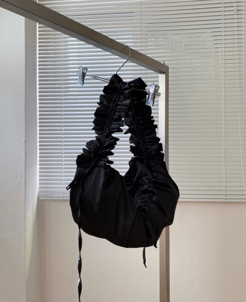 SATIN RUCHED BAG