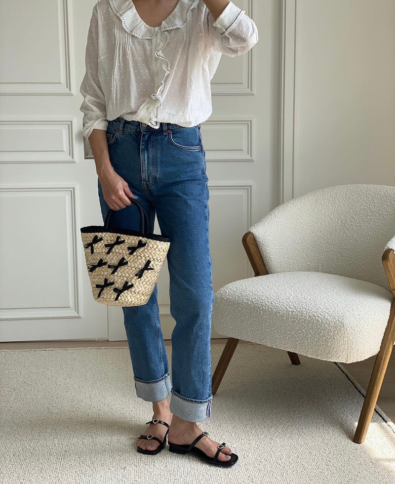 RIBBON RATAN BAG