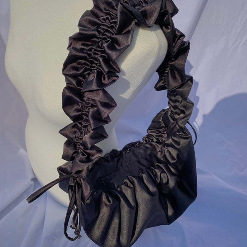 SATIN RUCHED BAG