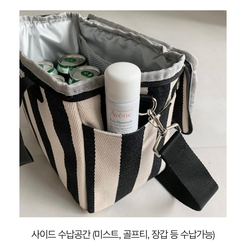 STRIPED COOLING BAG