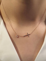 CROSS CUBIC NECKLACE