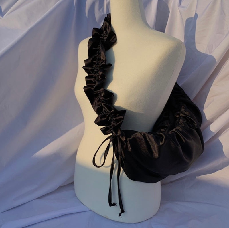 SATIN RUCHED BAG