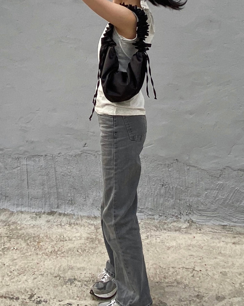 SATIN RUCHED BAG