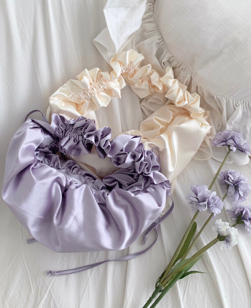 SATIN RUCHED BAG