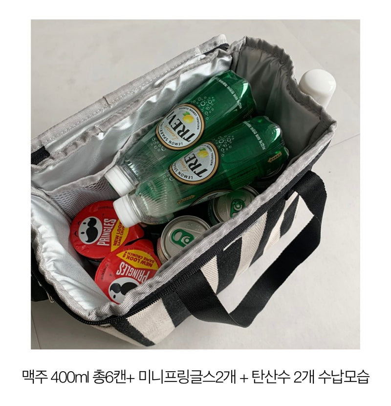 STRIPED COOLING BAG