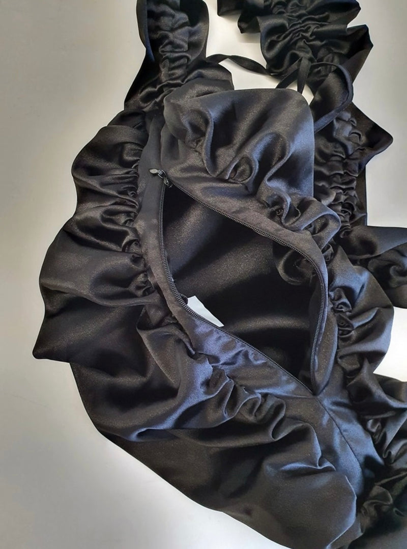 SATIN RUCHED BAG
