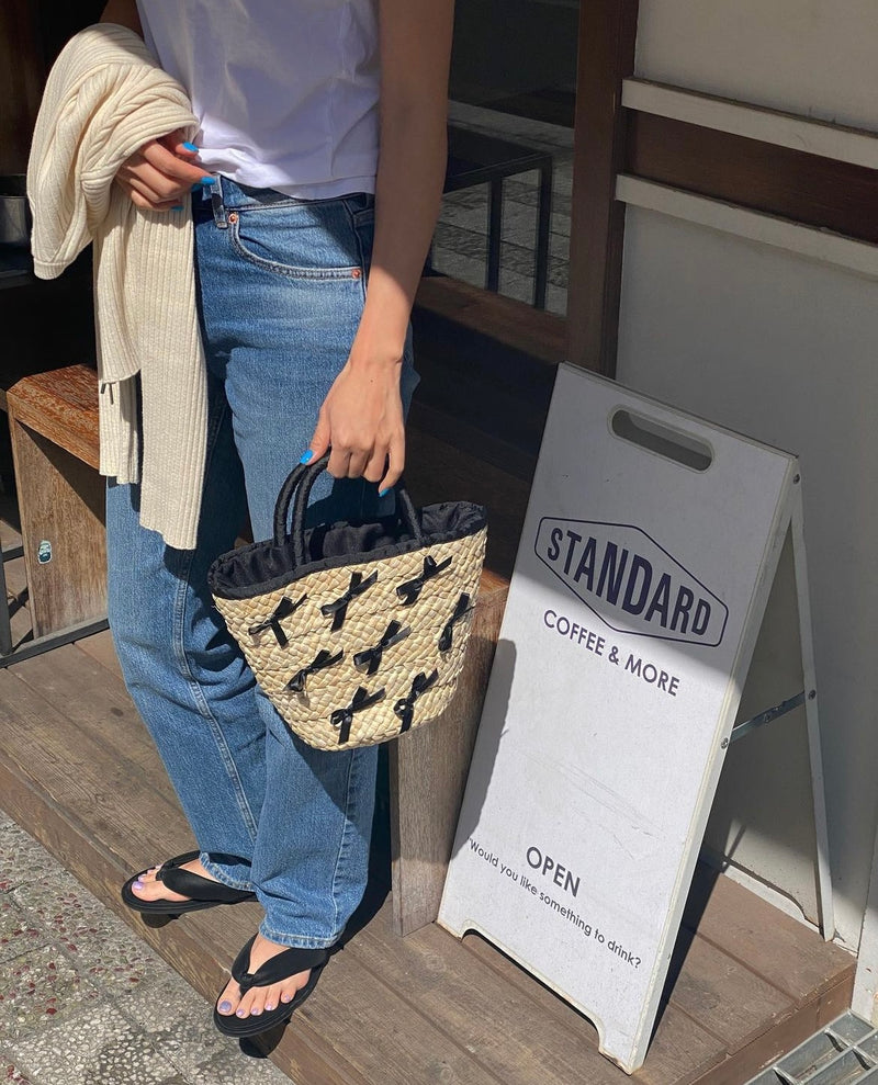 RIBBON RATAN BAG